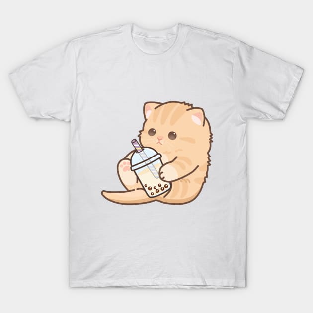 Baby Kitten Loves Boba! T-Shirt by SirBobalot